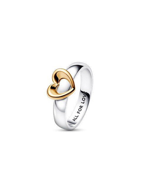 ANEL RADIANT SLIDING HEART PANDORA 14K GOLD PLATED