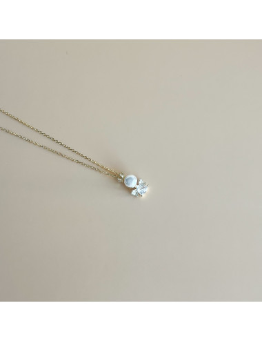 Colar Anjo Prata Dourada