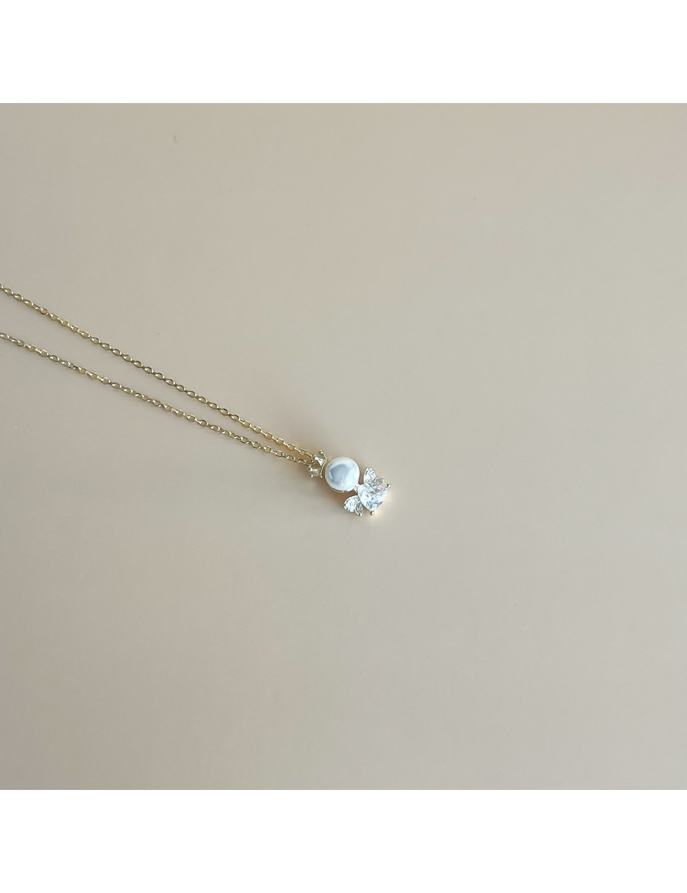 Colar Anjo Prata Dourada