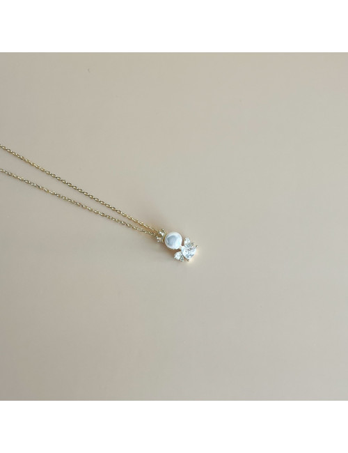 Colar Anjo Prata Dourada