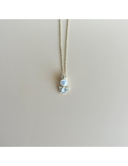 Colar Anjo Prata Dourada