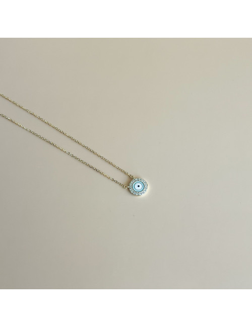 Colar Eye Prata Dourada