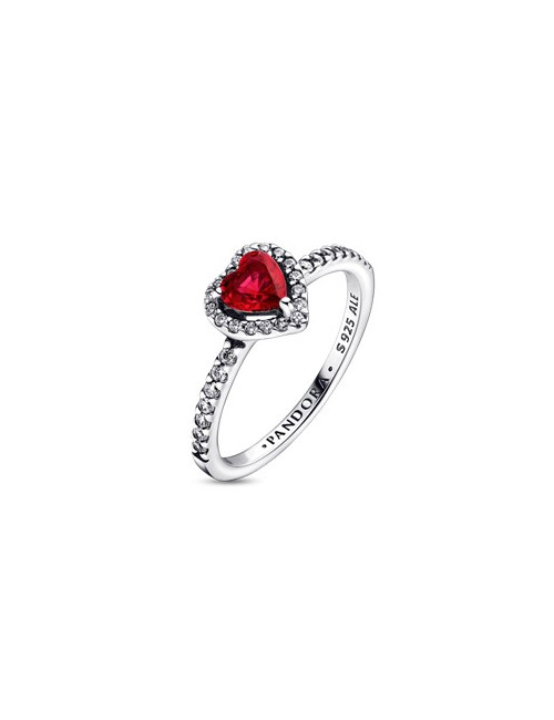 ANEL SPARKLING RED ELEVATED HEART PANDORA