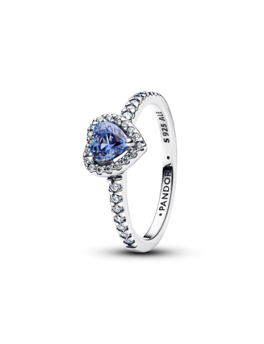 Anel Coração Azul Brilhante Pandora