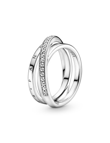 ANEL CROSSOVER PAVÉ TRIPLE PANDORA