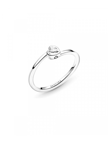 ANEL CLEAR TILTED HEART SOLITAIRE PANDORA