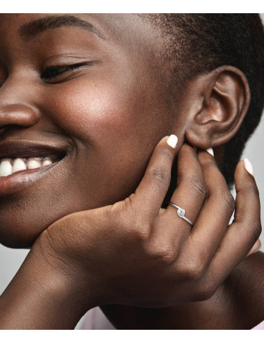 ANEL CLEAR TILTED HEART SOLITAIRE PANDORA