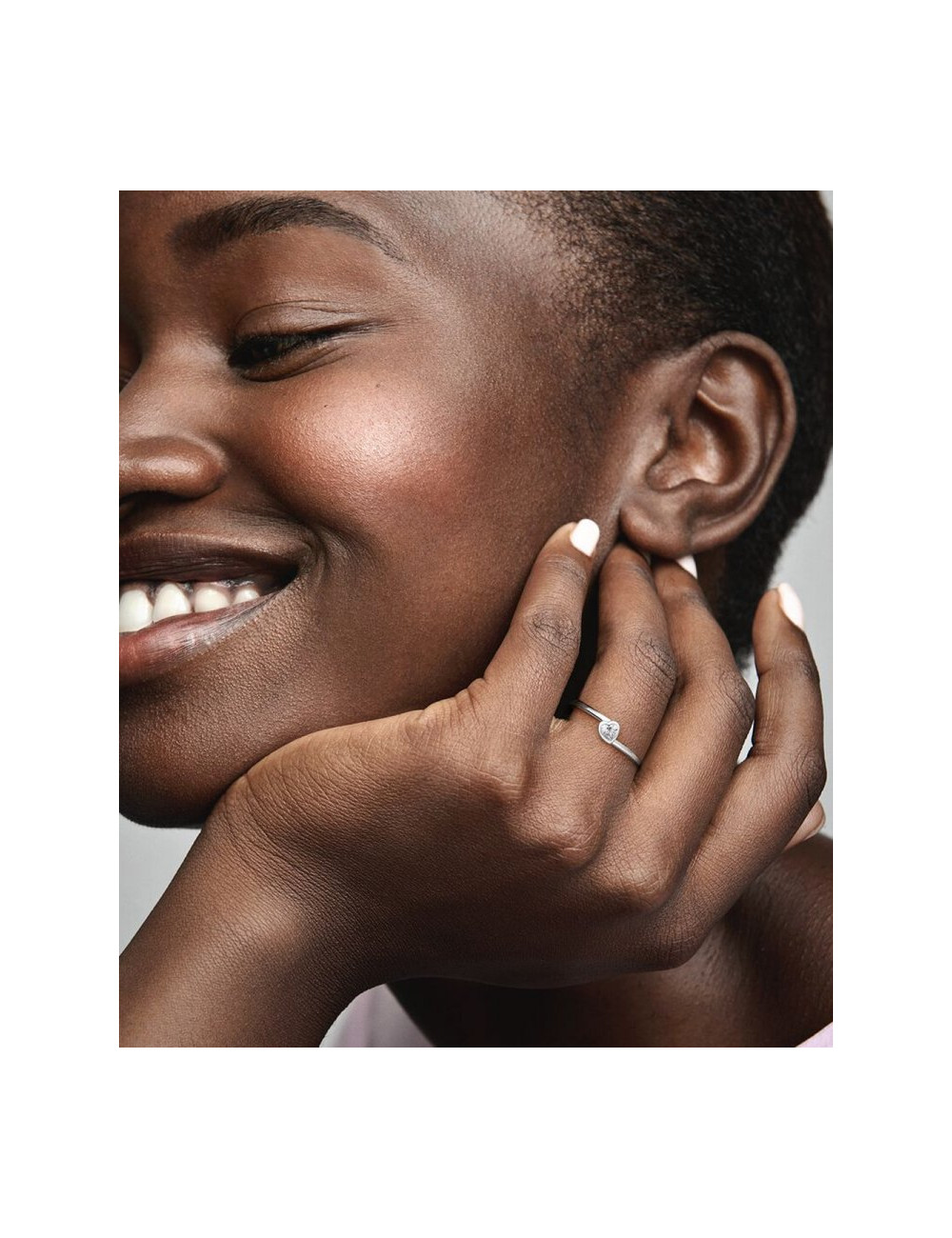 ANEL CLEAR TILTED HEART SOLITAIRE PANDORA