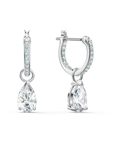 BRINCOS ATTRACT PEAR HOOP SWAROVSKI